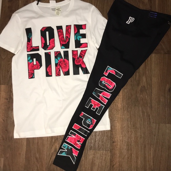 PINK Victoria's Secret Pants - Pink rose set